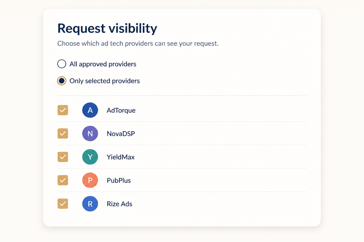 You control who sees your request
